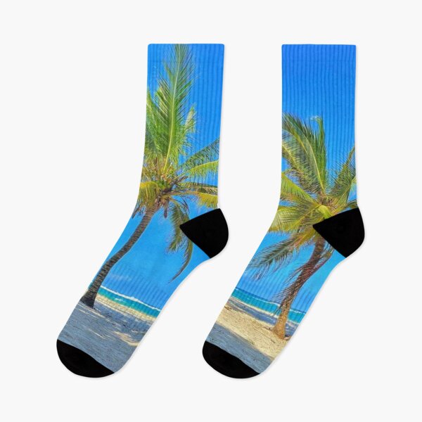 Item preview, Palm Trees On White Beige Beach designed and sold by lets-travel.