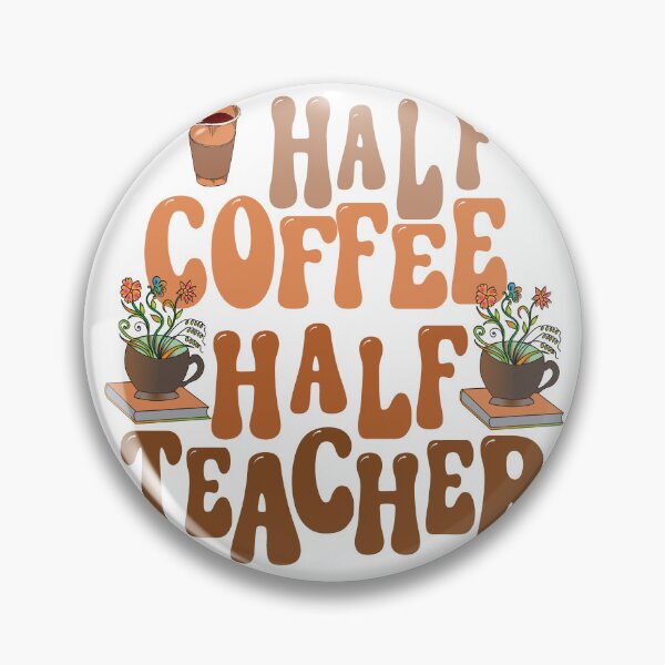 Artikelvorschau, Halber Kaffee, halber Lehrer, lustiges Lehrer-inspirierendes Geschenk entworfen und verkauft von smarayoung.