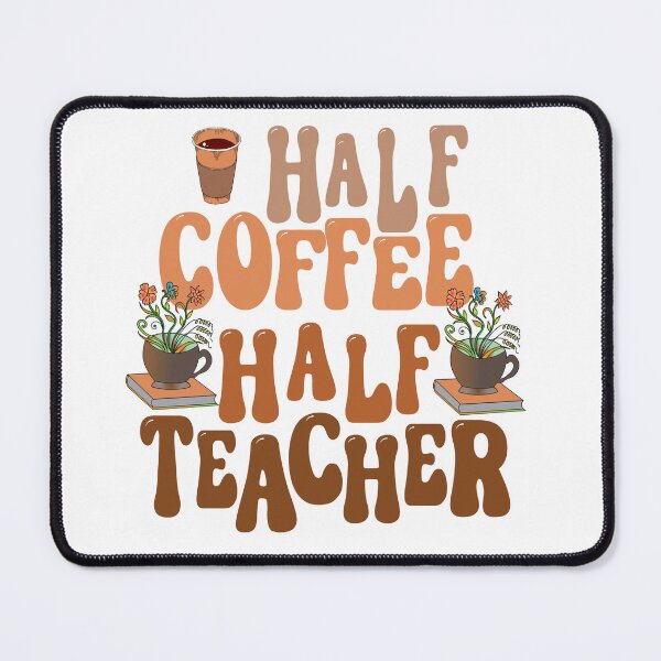 Artikelvorschau,  Halber Kaffee, halber Lehrer, lustiges Lehrer-inspirierendes Geschenk entworfen und verkauft von smarayoung.