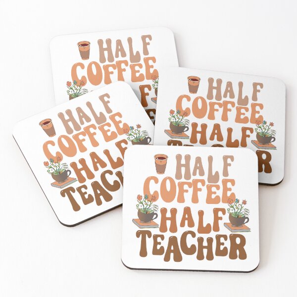 Item preview,  Half Coffee Half Teacher Funny Teacher Inspirational Gift designed and sold by smarayoung.