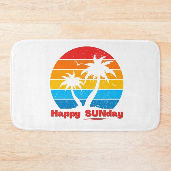 Item preview, Happy SUNday - Retro Palm Tree Sunset,  Good Vibes, Self Love  designed and sold by Sun Sand & Sea Art.