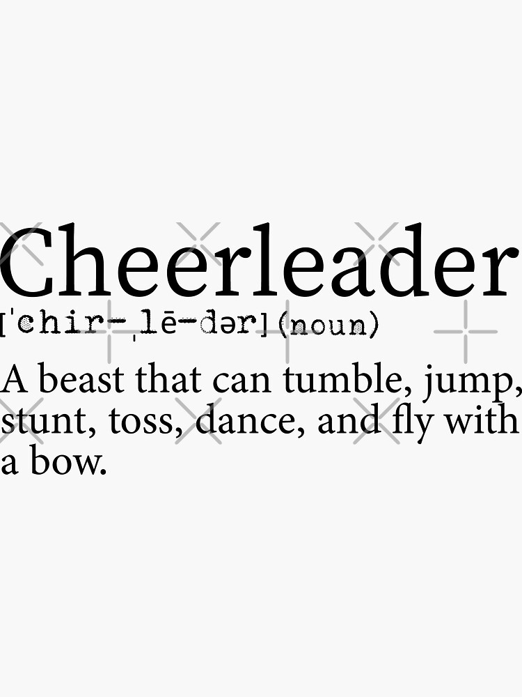 "Cheerleader Definition, Cheer Gift, Funny Cheerleading, Gift for