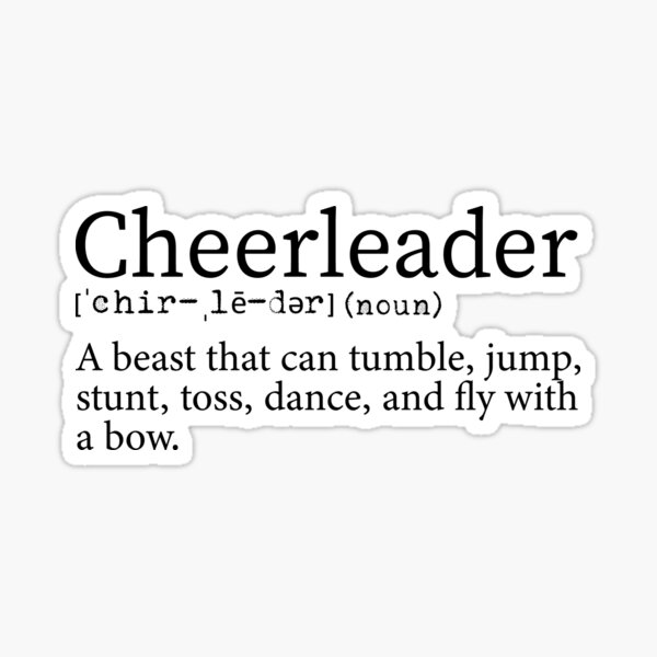 "Cheerleader Definition, Cheer Gift, Funny Cheerleading, Gift for