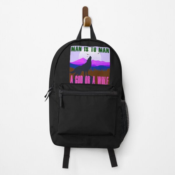 Item preview, Man is to Man a God or a Wolf - Retro Colors 14 designed and sold by Art-by-Geoff.