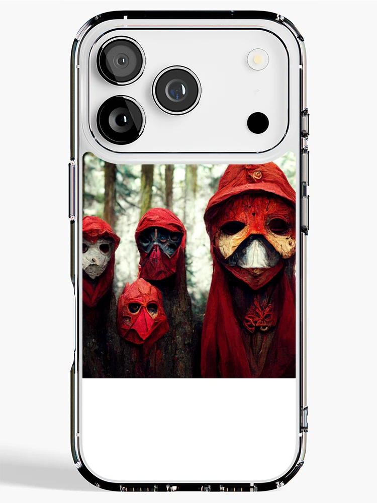 Thumbnail 1 of 5, iPhone Case, Red Faces designed and sold by R3wo.