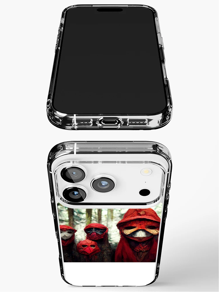 Thumbnail 3 of 5, iPhone Case, Red Faces designed and sold by R3wo.