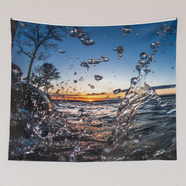Item preview, crystal clear ocean wave before sunset | water | clear wave sunset | clear lake sunset | ocean sunset | ocean sunrise sunset | clear creek sunset | pacific ocean sunset | atlantic ocean sunset designed and sold by Saffire6.