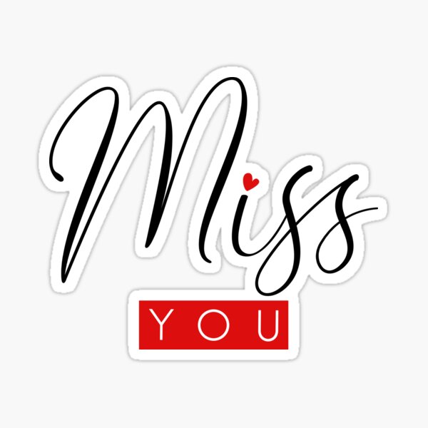 we miss you, 3D rendering, a red shiny sticker Stock Illustration | Adobe  Stock