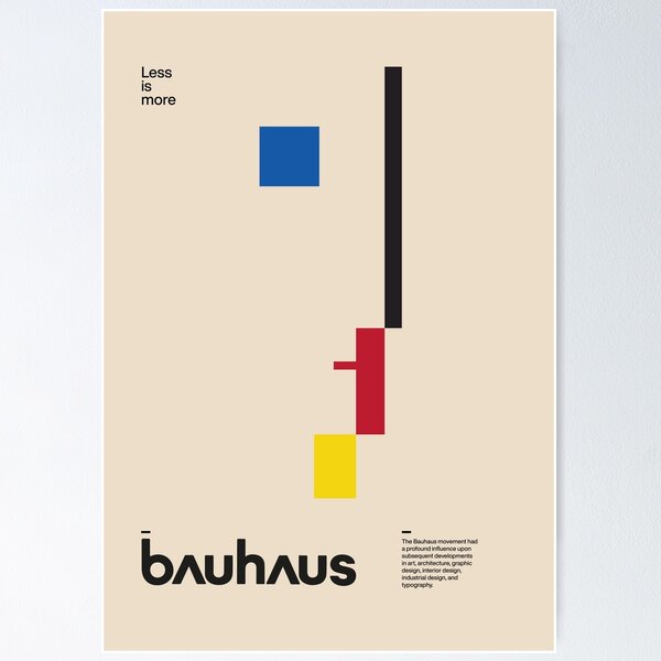 Item preview, Bauhaus Print, Oskar Schlemmer Bauhaus logo, minimal modernism art, Weimar 1923, Bauhaus Exhibition print designed and sold by sub88.
