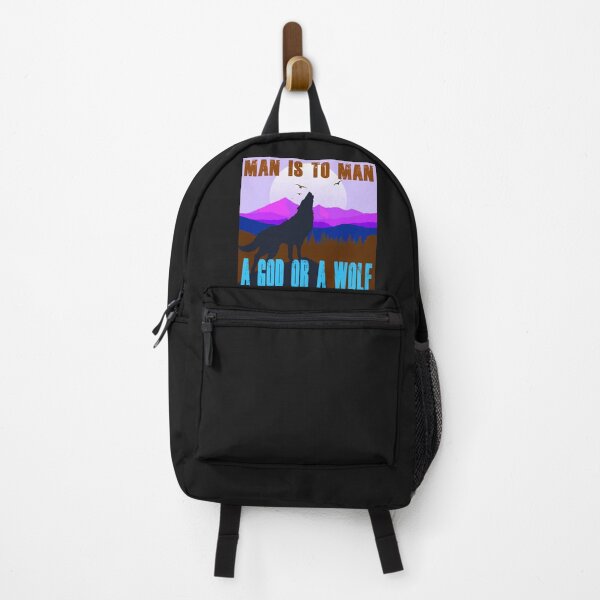 Item preview, Man is to Man a God or a Wolf - Retro Colors 16 designed and sold by Art-by-Geoff.