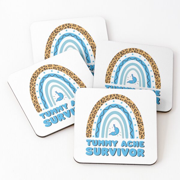 Item preview, Tummy Ache Survivor Rainbow Leopard Stomachache IBS Funny Stomach Ache designed and sold by clothesy7.