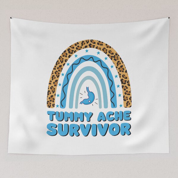 Item preview, Tummy Ache Survivor Rainbow Leopard Stomachache IBS Funny Stomach Ache designed and sold by clothesy7.