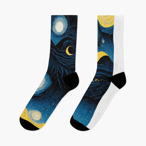 Item preview, starry night with moon and clouds designed and sold by Mike Kiev art.