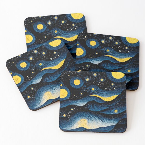 Item preview, starry night with moon and clouds 4 designed and sold by Mike Kiev art.