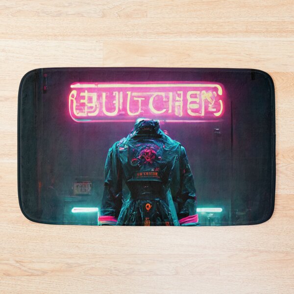 Item preview, Beheaded Cyberpunk Neon Butcher designed and sold by CyberStreetArt.