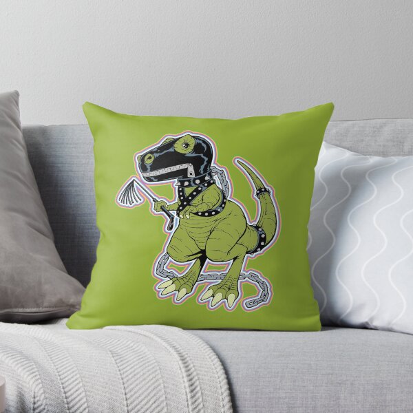 Rex the Tyrannosaur - LGBT Dinos! Throw Pillow