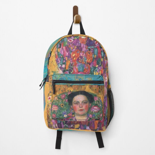 Item preview,  Portrait of Eugenia Primavesi by Gustav Klimt with a marbled paper border designed and sold by Jessica Goulty.