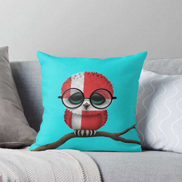 Item preview, Nerdy Danish Baby Owl on a Branch designed and sold by JeffBartels.