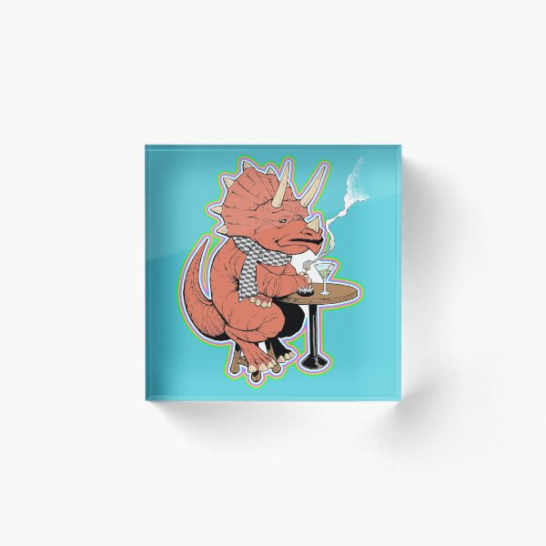 Ty the Triceratops LGBT Dinos! Acrylic Block