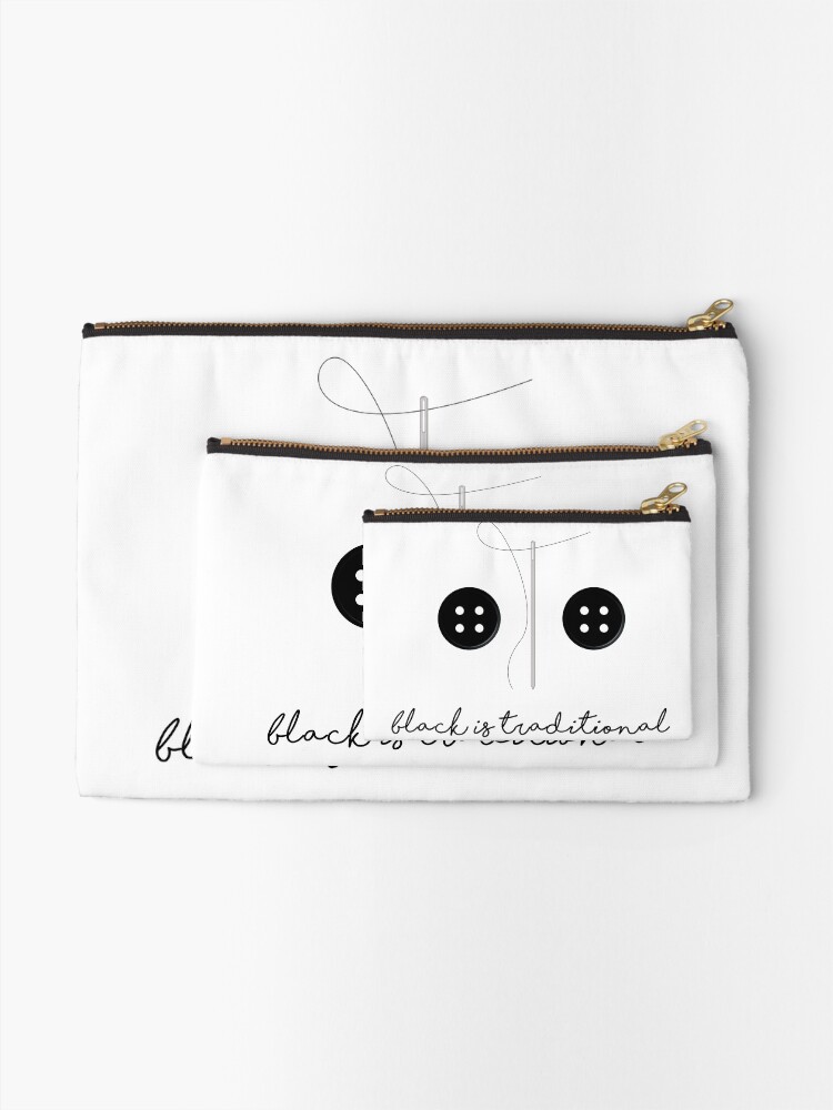 Alternate view of Black Is Traditional Zipper Pouch