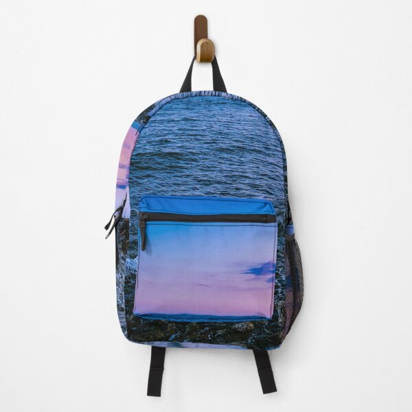 Item preview, Blue Summer Sky Sea Waves Nature Sunset Beach Pink Horizon designed and sold by eleonoraingrid.
