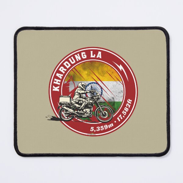 Item preview, Khardung La India Motorcycle Sticker T-Shirt 01 designed and sold by OuterShellUK.