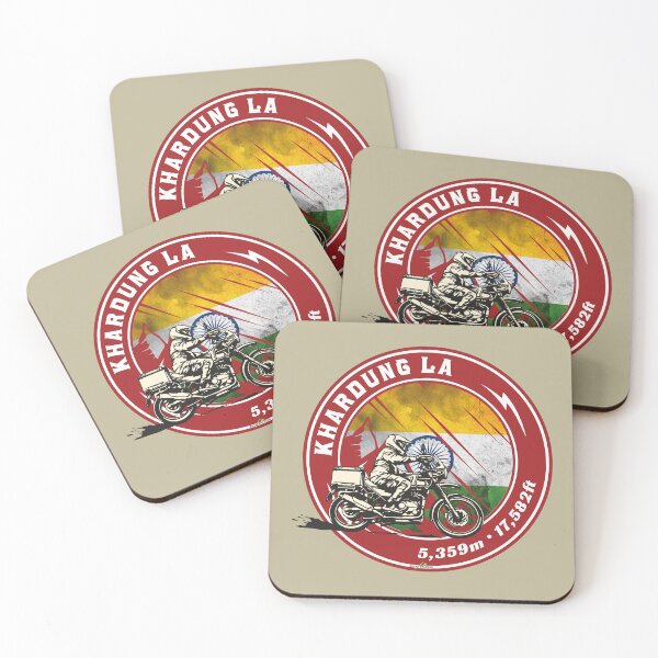 Item preview, Khardung La India Motorcycle Sticker T-Shirt 01 designed and sold by OuterShellUK.