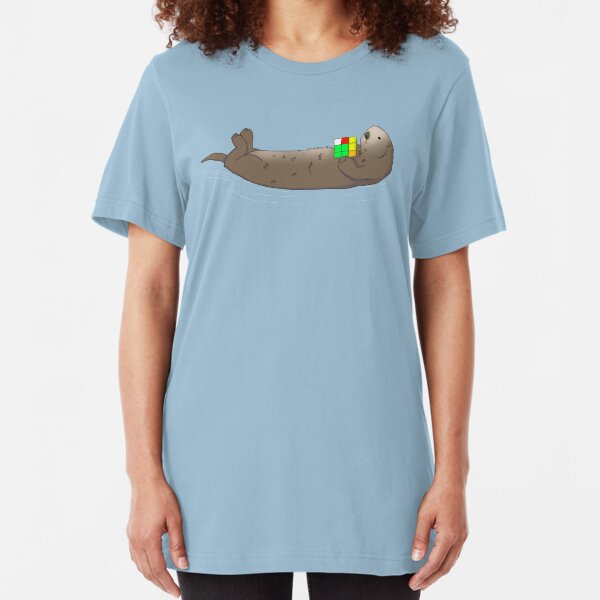 Otters Like Rubik's Cubes Slim Fit T-Shirt