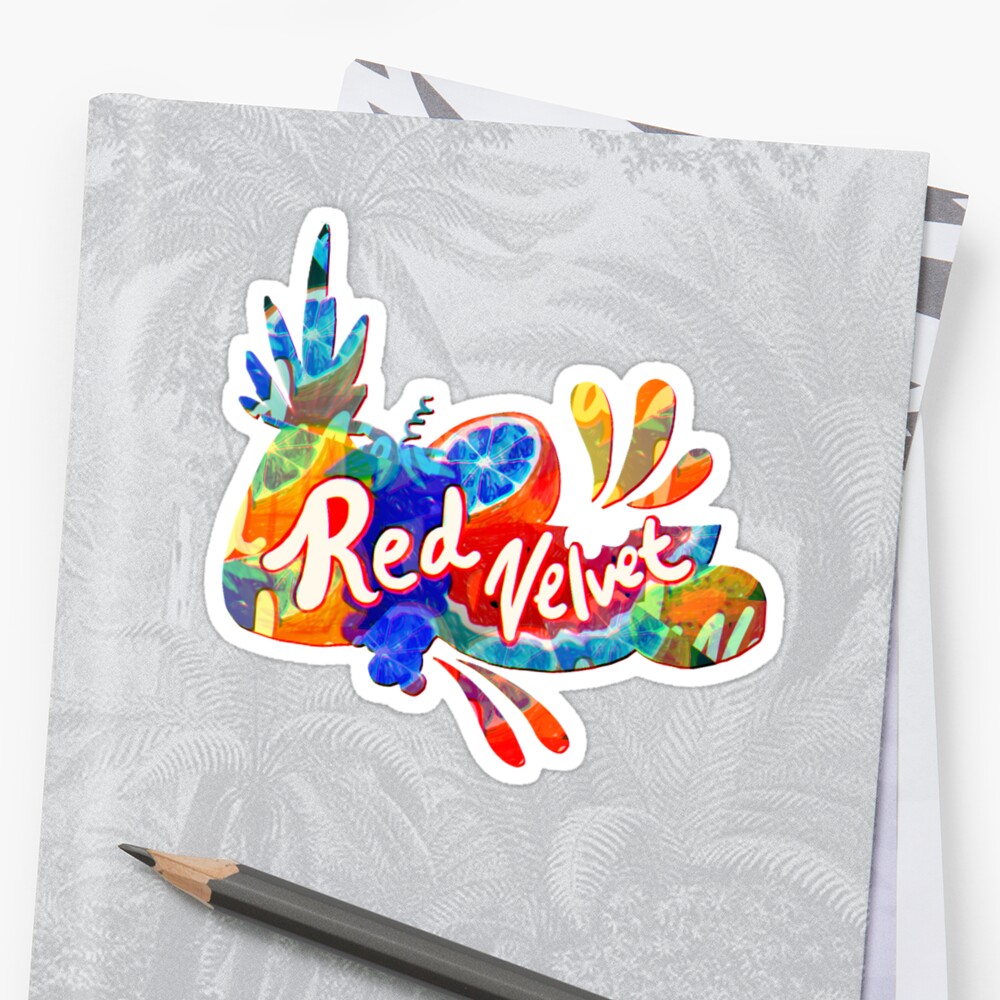 red velvet red flavor sticker by bballcourt redbubble