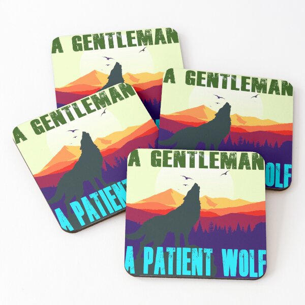 Item preview, A Gentleman is a Patient Wolf - Retro Colors 10 designed and sold by Art-by-Geoff.