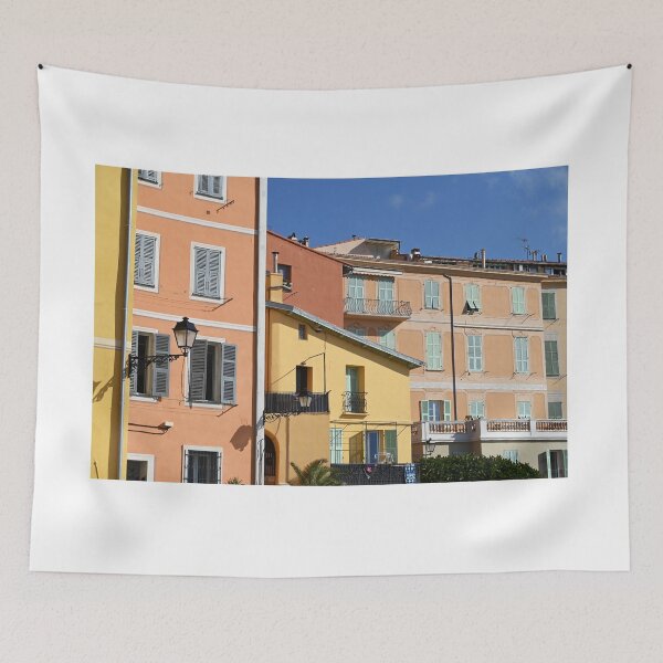 Item preview, Colorful old buildings in Menton France designed and sold by goceris.