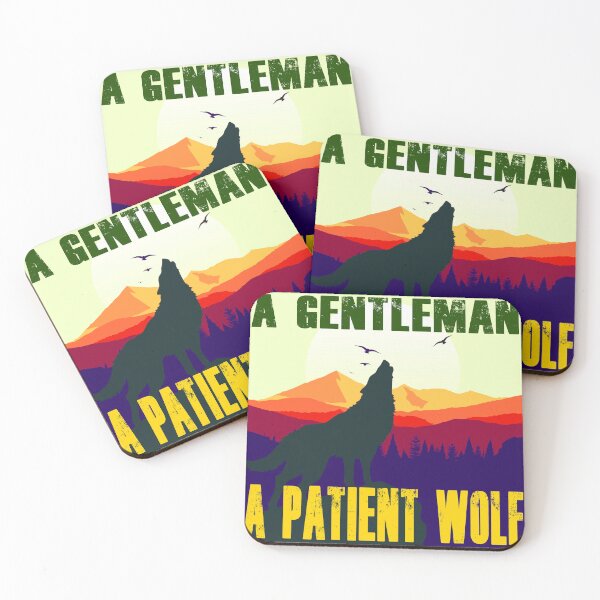 Item preview, A Gentleman is a Patient Wolf - Retro Colors 11 designed and sold by Art-by-Geoff.