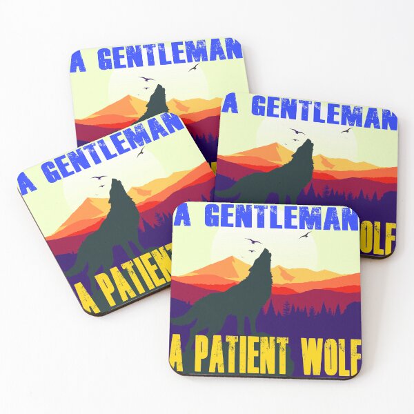 Item preview, A Gentleman is a Patient Wolf - Retro Colors 12 designed and sold by Art-by-Geoff.