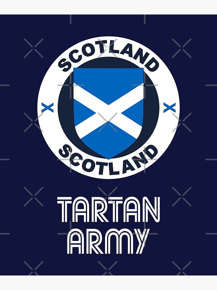 Retro Scotland Soccer Jersey Crest Tartan Army Scottish Lion T