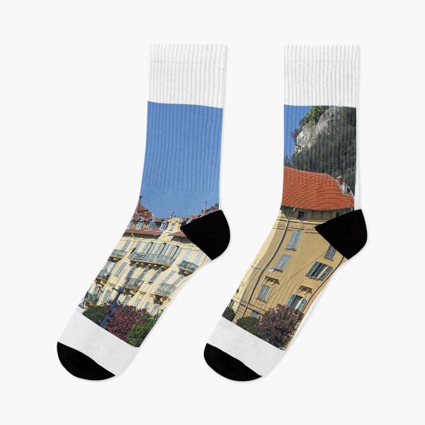 Item preview, old building and palm trees in Nice France designed and sold by goceris.