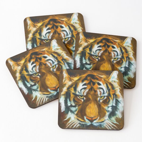 Item preview, Tiger sticker - tiger head sticker designed and sold by Glenn Slingsby.