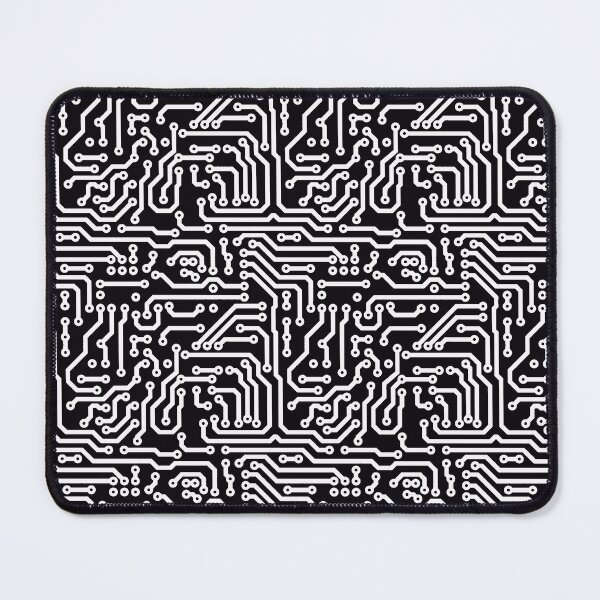 Item preview, Computer Chip Circuit Tech Pattern - Black & White designed and sold by softbluehum.