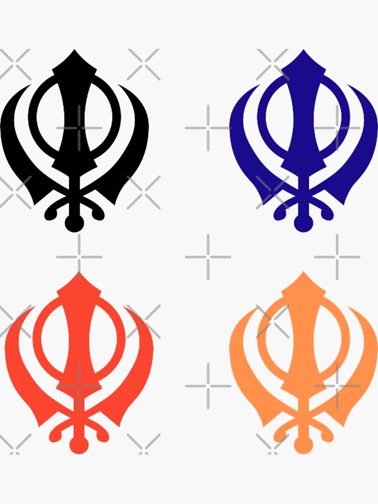 Khanda Sikh Symbols Sikhism Sticker For Sale By Selfimproved Redbubble