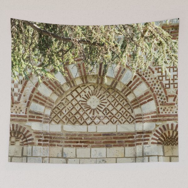 Item preview, Brickwork Like Embroidery - Byzantine Design of Red Brick and White Stone designed and sold by Georgia Mizuleva.