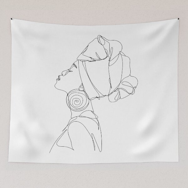 Item preview, African Woman Line Art Drawing designed and sold by Ireneart369.