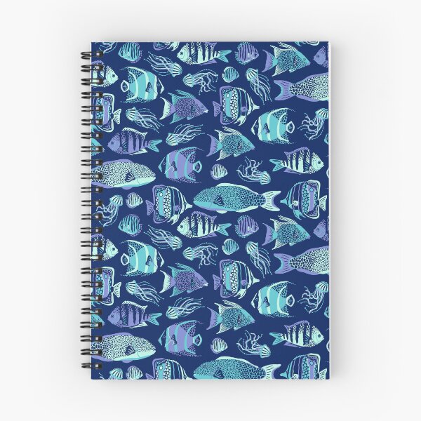 Item preview, Navy Blue Funky Fishes designed and sold by Carolina Diaz.