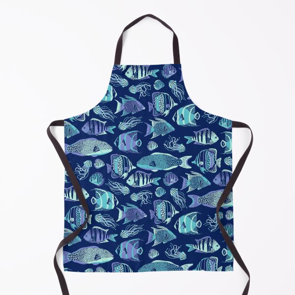 Item preview, Navy Blue Funky Fishes designed and sold by Carolina Diaz.