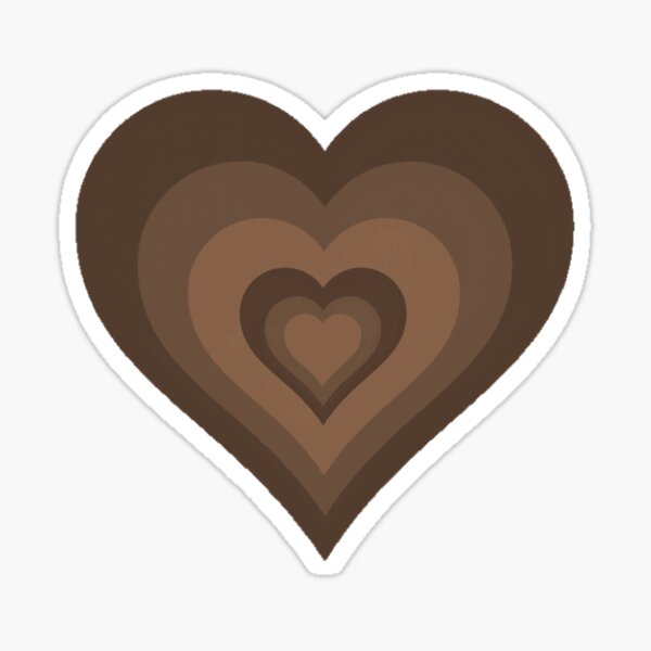 Brown heart Sticker