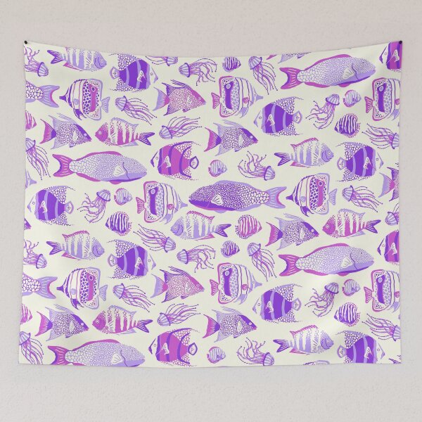 Item preview, Purple Funky Fishes designed and sold by Carolina Diaz.