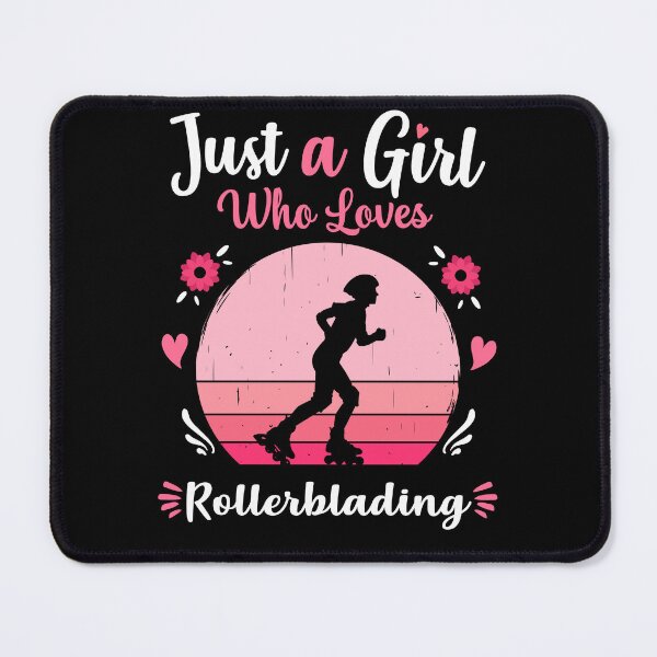 Item preview, Just A Girl Who Loves Rollerblading Pink Retro Vintage gift idea designed and sold by HN-ART.