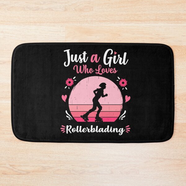 Item preview, Just A Girl Who Loves Rollerblading Pink Retro Vintage gift idea designed and sold by HN-ART.