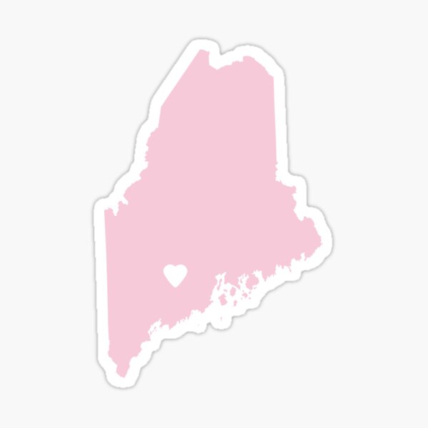 Maine Love in Pink Sticker