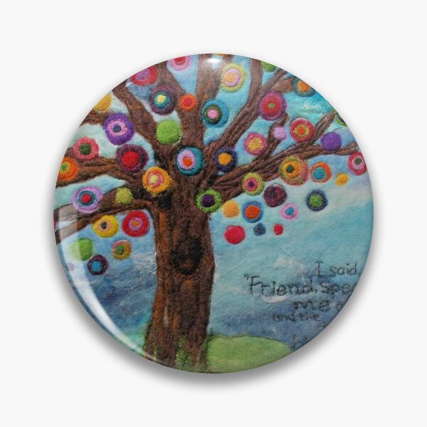 Item preview, Friend,Speak to Me (Colorful Tree Fiber Art) designed and sold by MtnAshFiberArts.