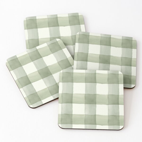 Item preview, Watercolor Gingham Checks Pattern - Sage Green designed and sold by MLTDesignLab.