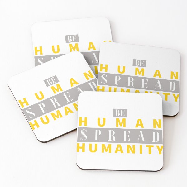 Item preview, Be Human Spread Humanity Yellow Text Design designed and sold by RiyonArts.